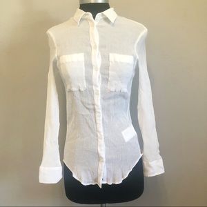 Club Monoco Sheer Button Up Long Sleeve